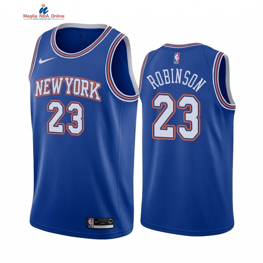 Maglia NBA Nike New York Knicks #23 Mitchell Robinson Blu Statement 2019-20 Acquista