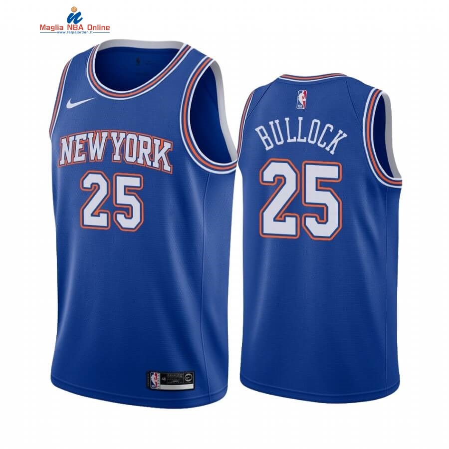 Maglia NBA Nike New York Knicks #25 Reggie Bullock Blu Statement 2019-20 Acquista