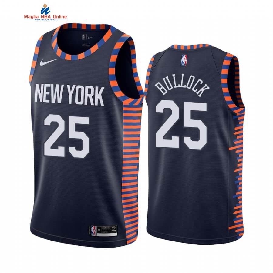 Maglia NBA Nike New York Knicks #25 Reggie Bullock Nike Marino Città 2019-20 Acquista