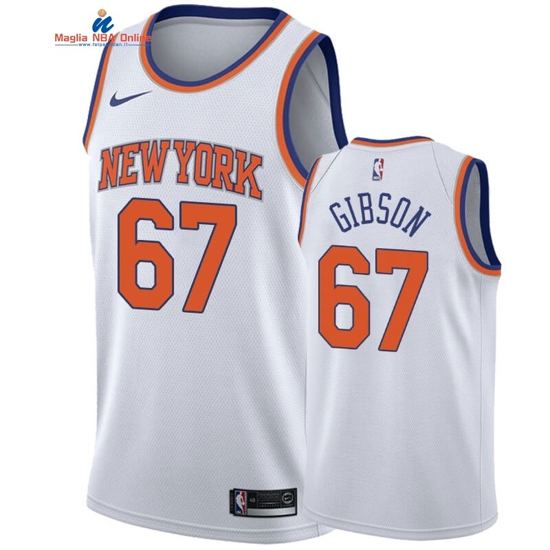 Maglia NBA Nike New York Knicks #67 Taj Gibson Bianco Association 2019-20 Acquista