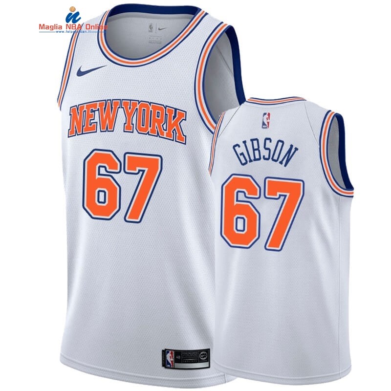 Maglia NBA Nike New York Knicks #67 Taj Gibson Bianco Statement 2019-20 Acquista
