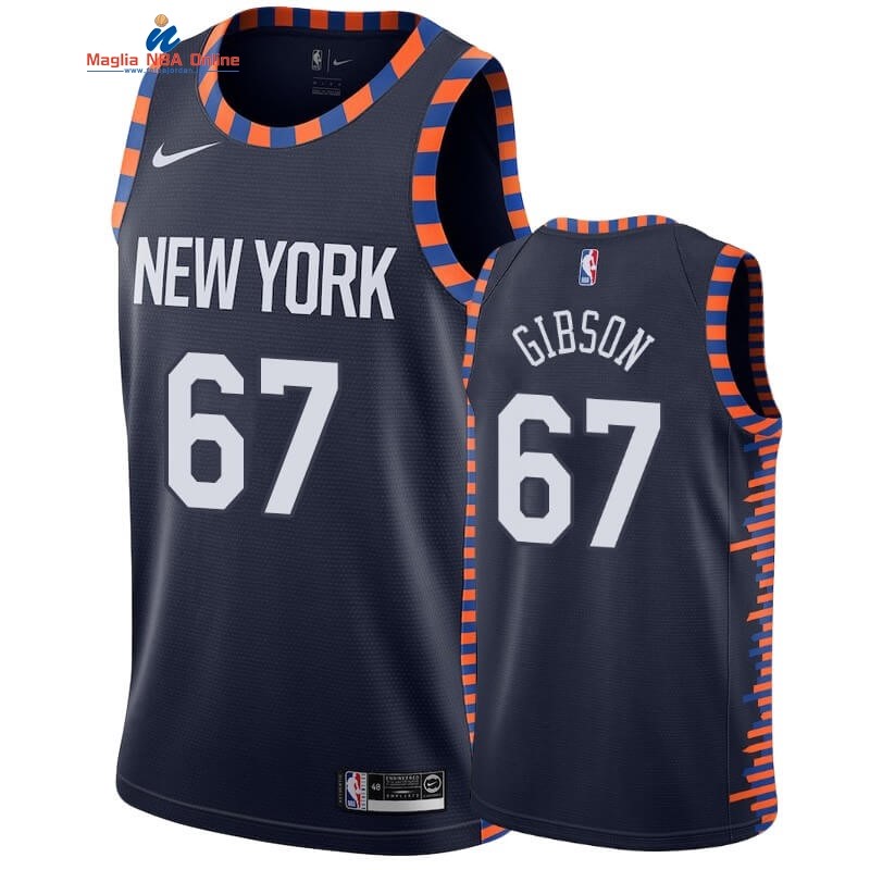 Maglia NBA Nike New York Knicks #67 Taj Gibson Nike Marino Città 2019-20 Acquista