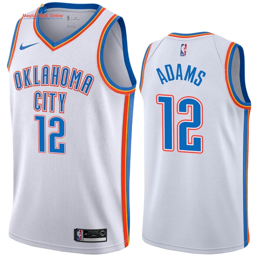 Maglia NBA Nike Oklahoma City Thunder #12 Steven Adams Bianco Association 2019-20 Acquista