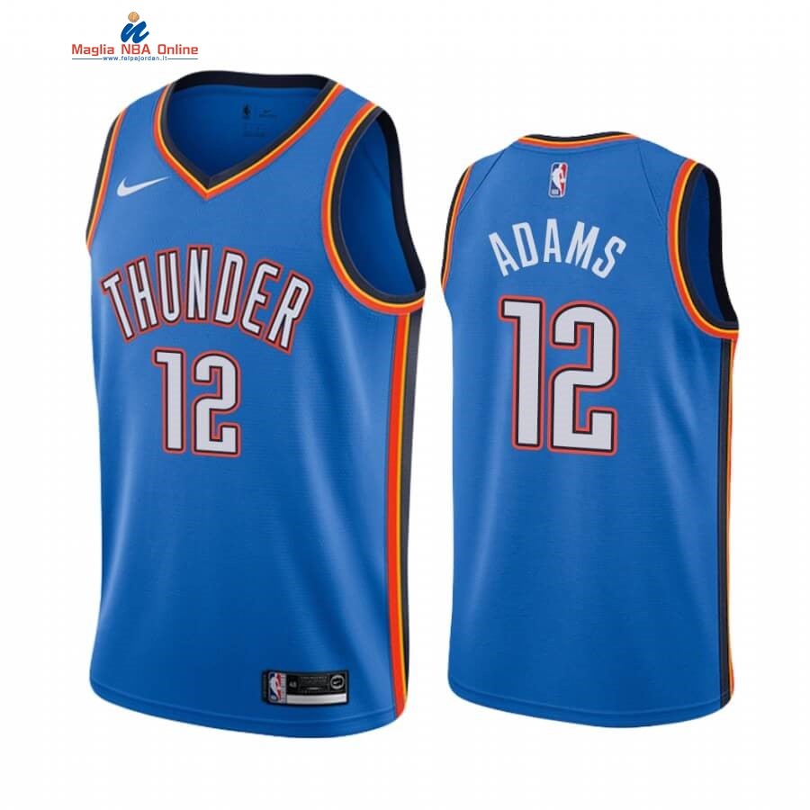 Maglia NBA Nike Oklahoma City Thunder #12 Steven Adams Blu Icon 2019-20 Acquista