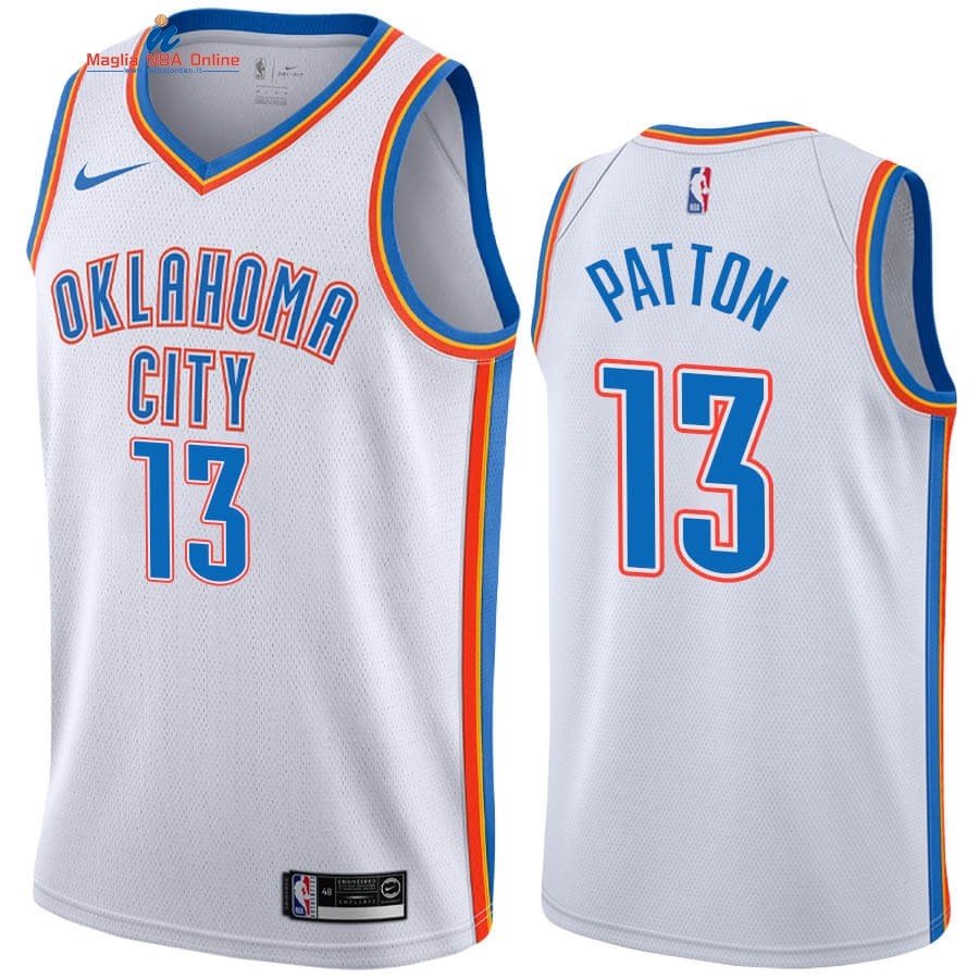 Maglia NBA Nike Oklahoma City Thunder #13 Justin Patton Bianco Association 2019-20 Acquista