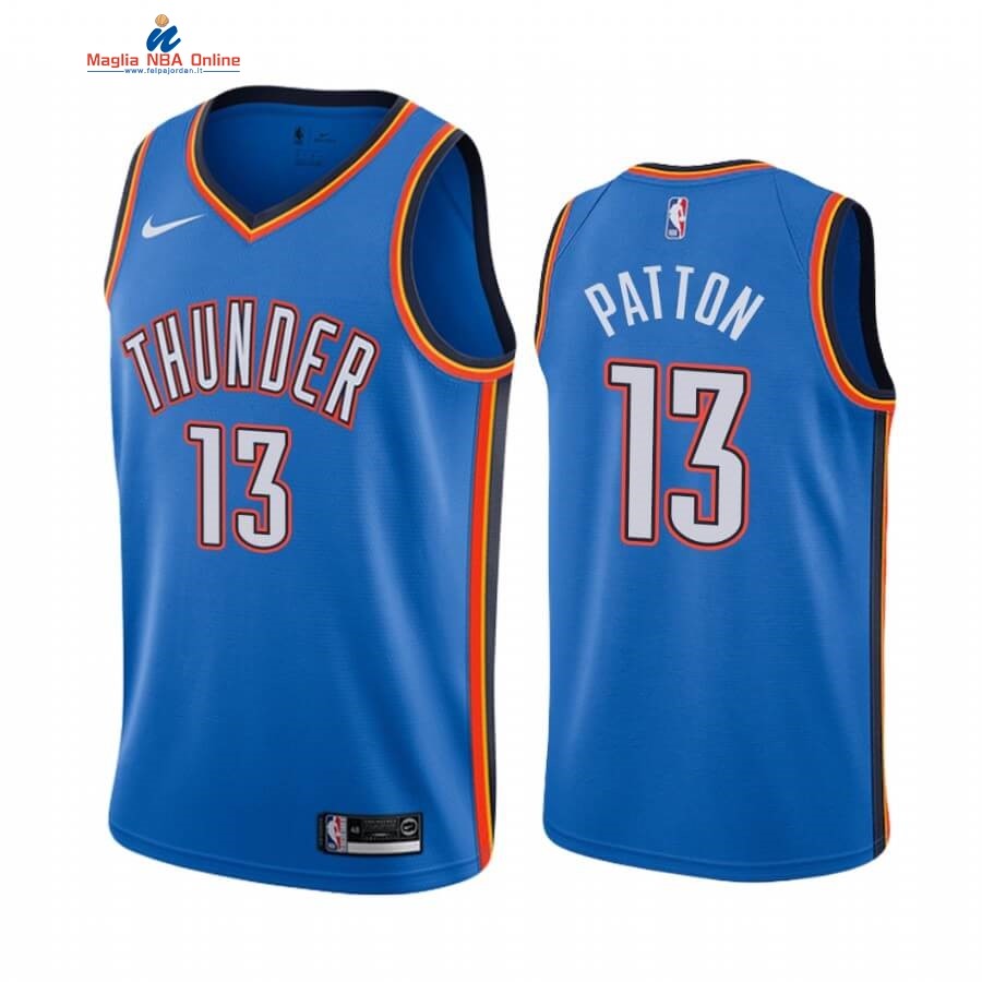 Maglia NBA Nike Oklahoma City Thunder #13 Justin Patton Blu Icon 2019-20 Acquista