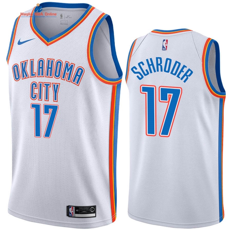 Maglia NBA Nike Oklahoma City Thunder #17 Dennis Schroder Bianco Association 2019-20 Acquista