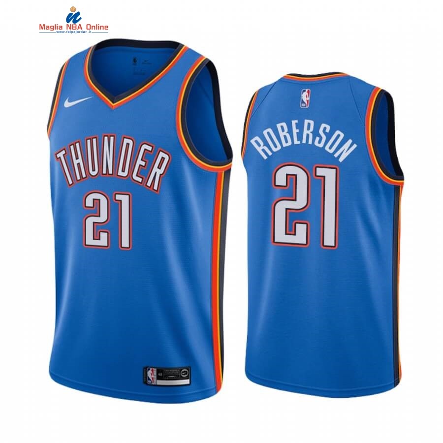 Maglia NBA Nike Oklahoma City Thunder #21 Andre Roberson Blu Icon 2019-20 Acquista