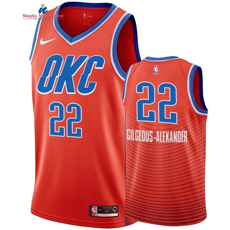 Maglia NBA Nike Oklahoma City Thunder #22 Gilgeous-Alexander Arancia Statement 2019-20 Acquista