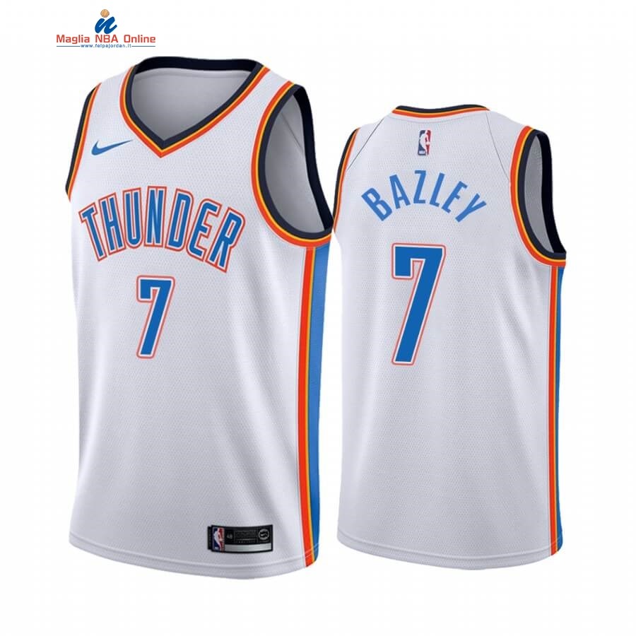 Maglia NBA Nike Oklahoma City Thunder #7 Darius Bazley Bianco Association 2019-20 Acquista