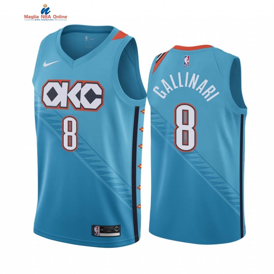 Maglia NBA Nike Oklahoma City Thunder #8 Danilo Gallinari Blu Città 2019-20 Acquista