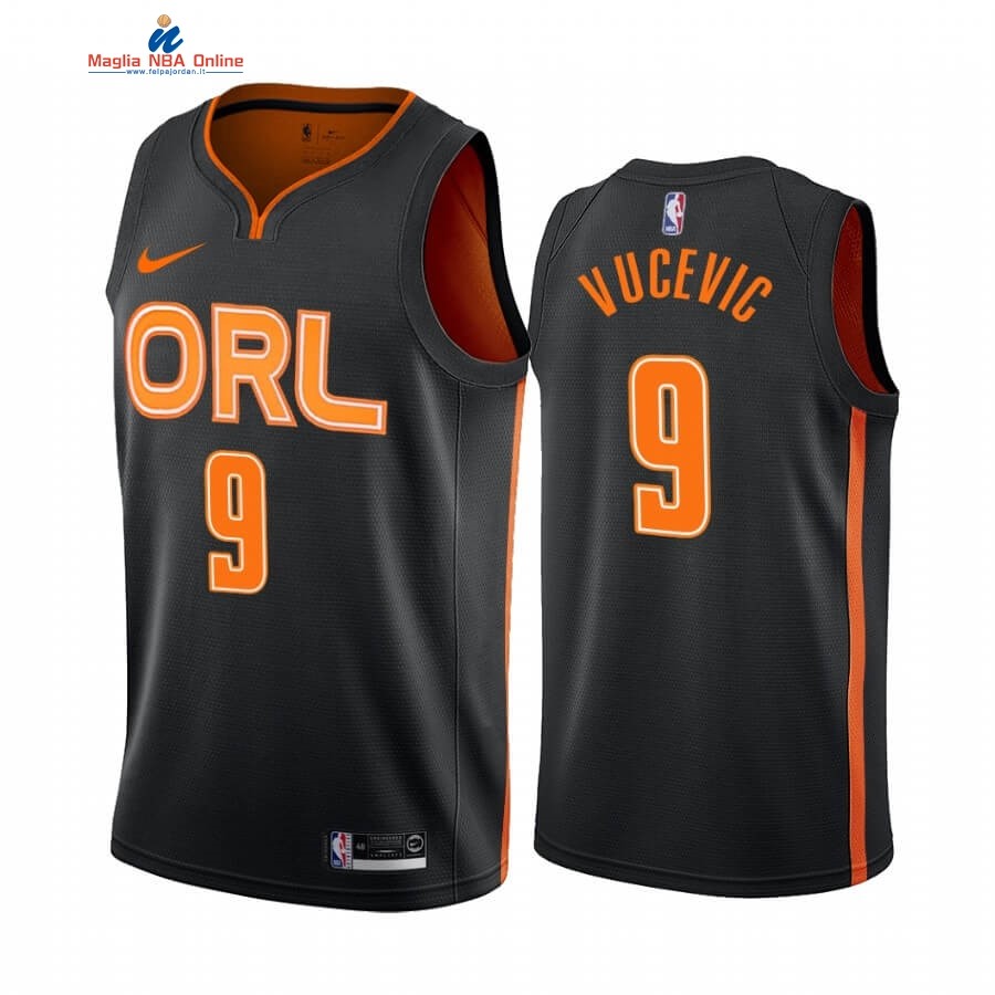 Maglia NBA Nike Orlando Magic #9 Nikola Vucevic Nike Nero Città 2019-20 Acquista