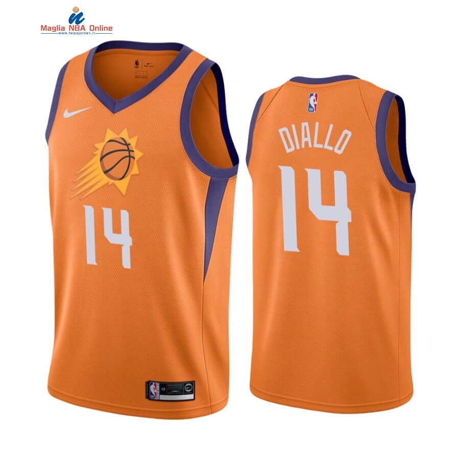Maglia NBA Nike Phoenix Suns #14 Cheick Diallo Arancia Statement 2019-20 Acquista