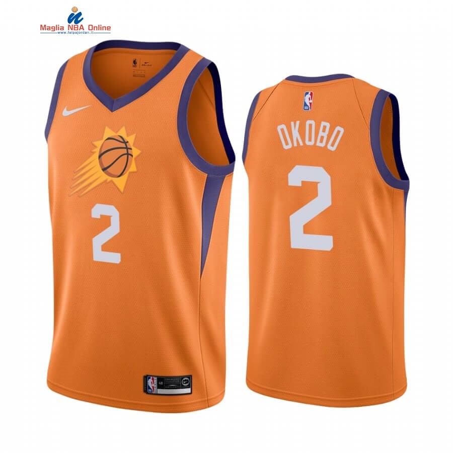 Maglia NBA Nike Phoenix Suns #2 Elie Okobo Arancia Statement 2019-20 Acquista