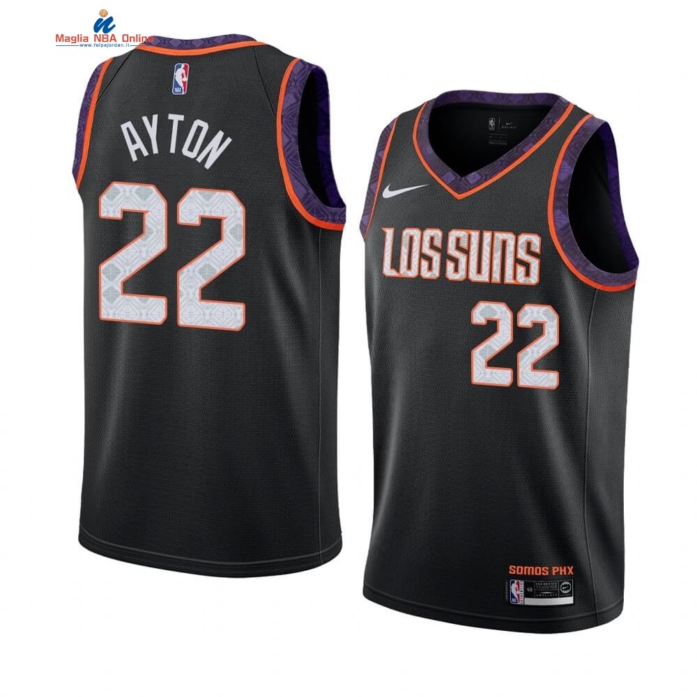 Maglia NBA Nike Phoenix Suns #22 Deandre Ayton Nike Nero Città 2019-20 Acquista