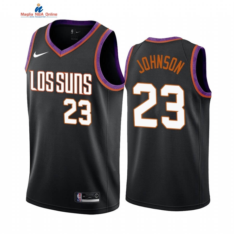 Maglia NBA Nike Phoenix Suns #23 Cameron Johnson Nike Nero Città 2019-20 Acquista