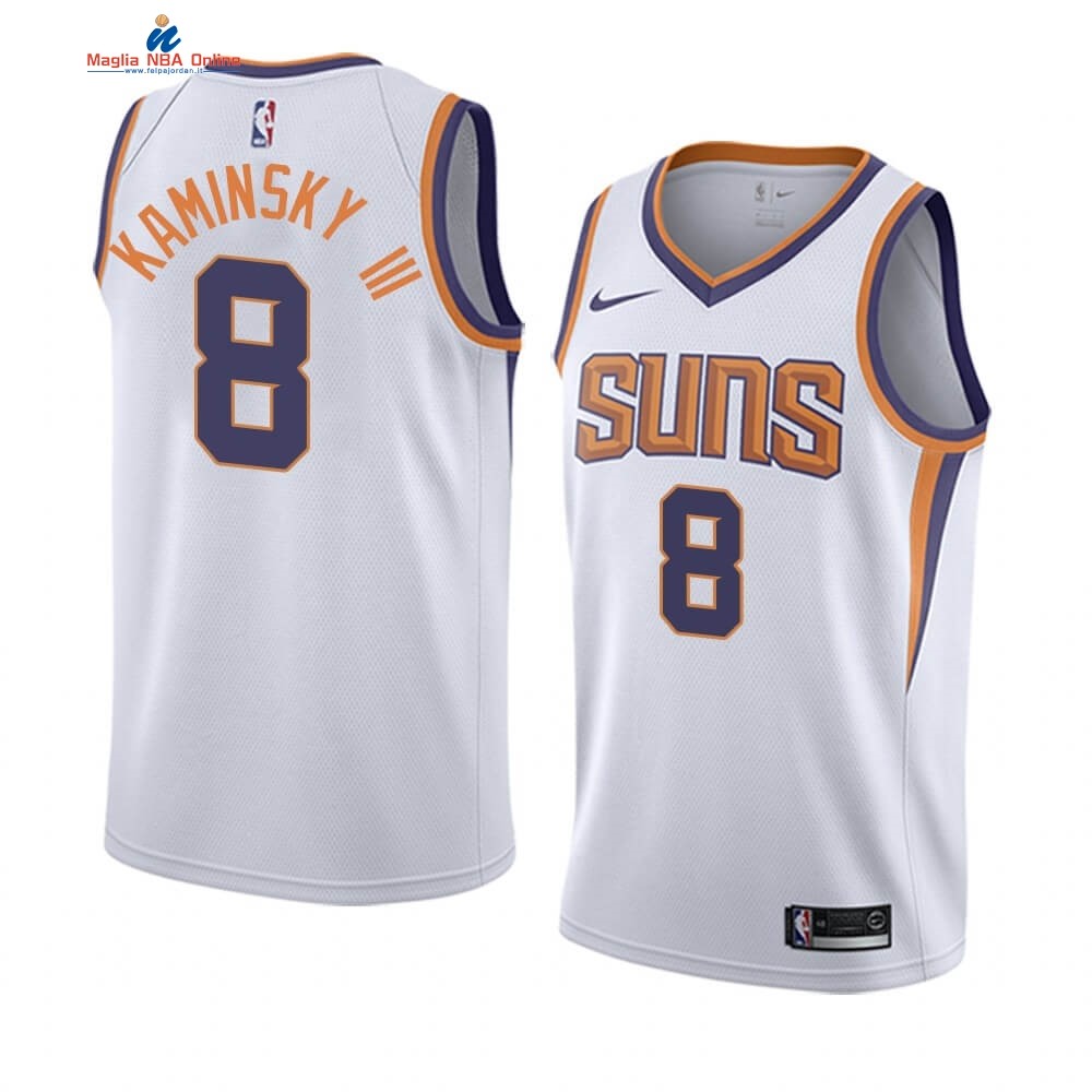 Maglia NBA Nike Phoenix Suns #8 Frank Kaminsky III Bianco Association 2019-20 Acquista