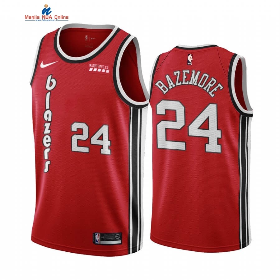 Maglia NBA Nike Portland Trail Blazers #24 Kent Bazemore Rosso Classics Edition 2019-20 Acquista