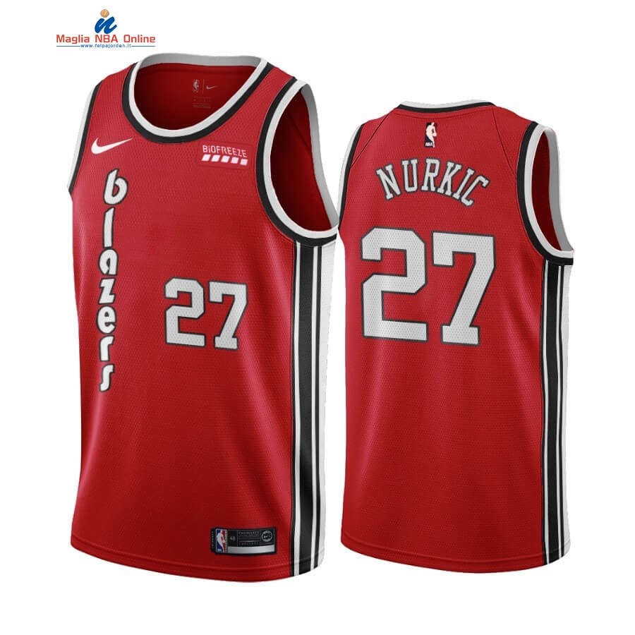 Maglia NBA Nike Portland Trail Blazers #27 Jusuf Nurkic Rosso Classics Edition 2019-20 Acquista