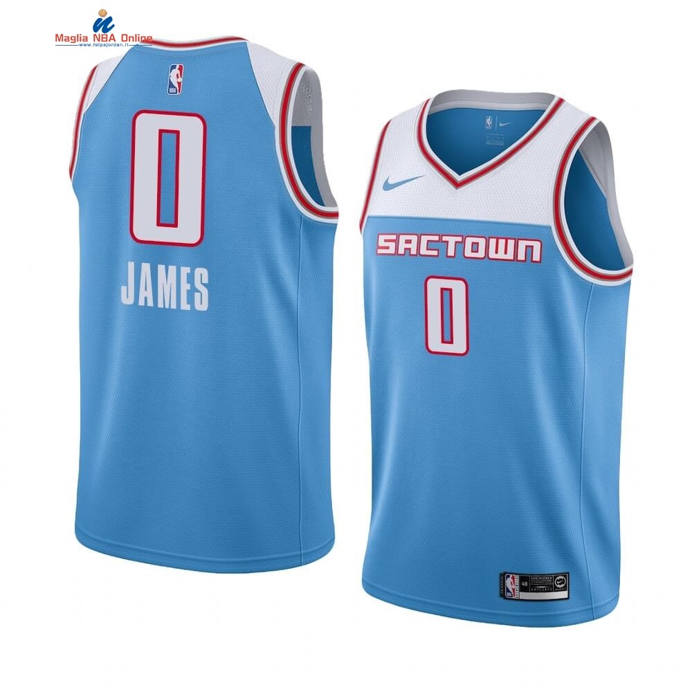 Maglia NBA Nike Sacramento Kings #0 Justin James Nike Blu Città 2019-20 Acquista