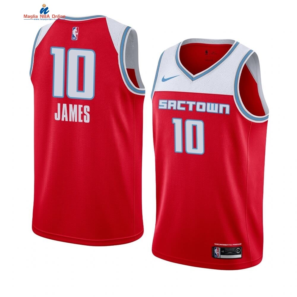 Maglia NBA Nike Sacramento Kings #10 Justin James Nike Rosso Città 2019-20 Acquista