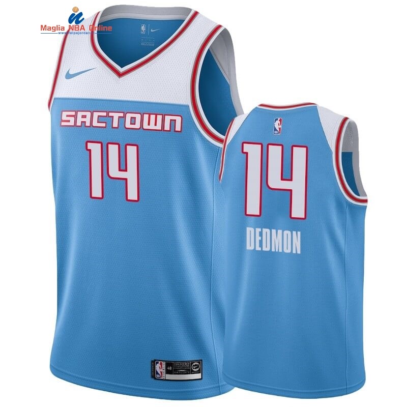 Maglia NBA Nike Sacramento Kings #14 Dewayne Dedmon Nike Blu Città 2019-20 Acquista