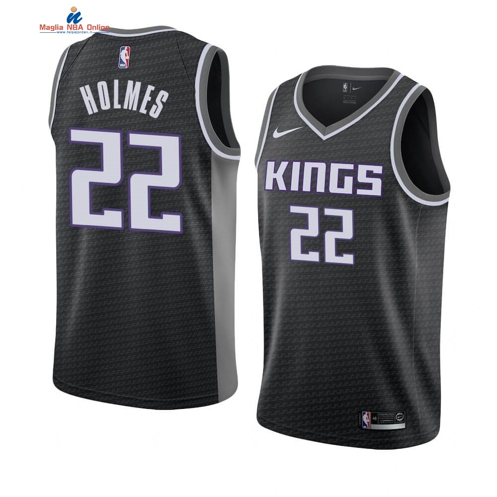 Maglia NBA Nike Sacramento Kings #22 Richaun Holmes Nero Statement 2019-20 Acquista