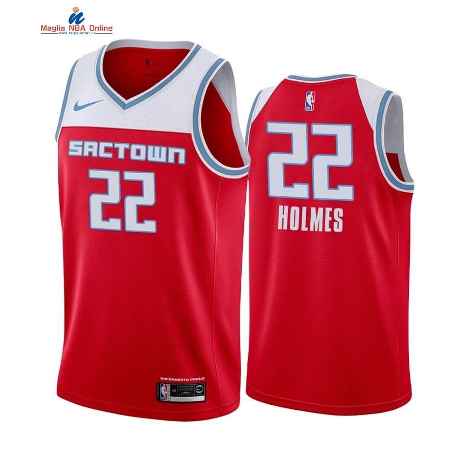 Maglia NBA Nike Sacramento Kings #22 Richaun Holmes Nike Rosso Città 2019-20 Acquista