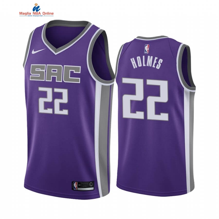 Maglia NBA Nike Sacramento Kings #22 Richaun Holmes Porpora Icon 2019-20 Acquista