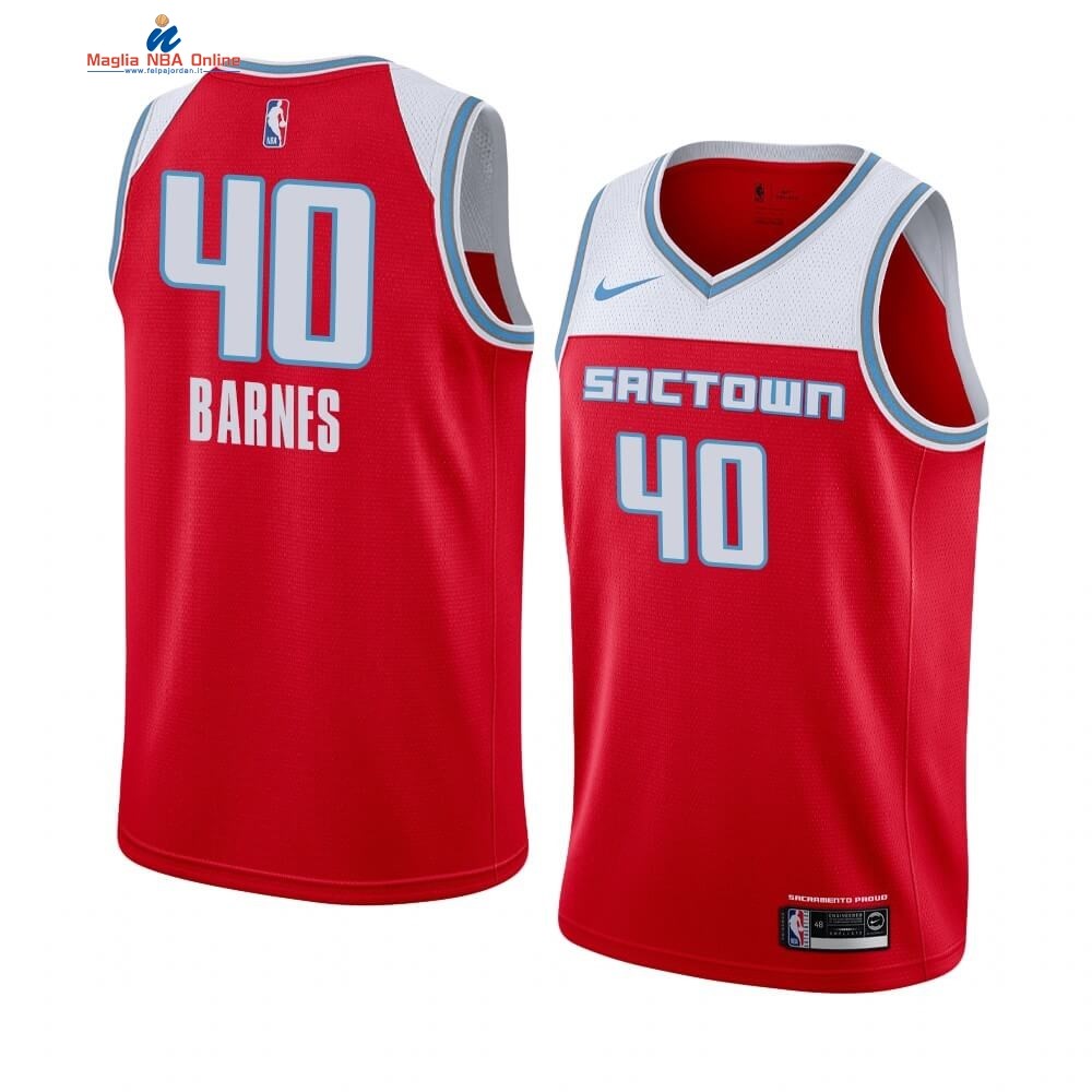 Maglia NBA Nike Sacramento Kings #40 Harrison Barnes Nike Rosso Città 2019-20 Acquista