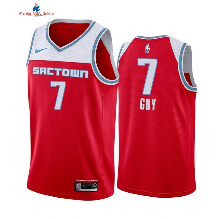 Maglia NBA Nike Sacramento Kings #7 Kyle Guy Nike Rosso Città 2019-20 Acquista