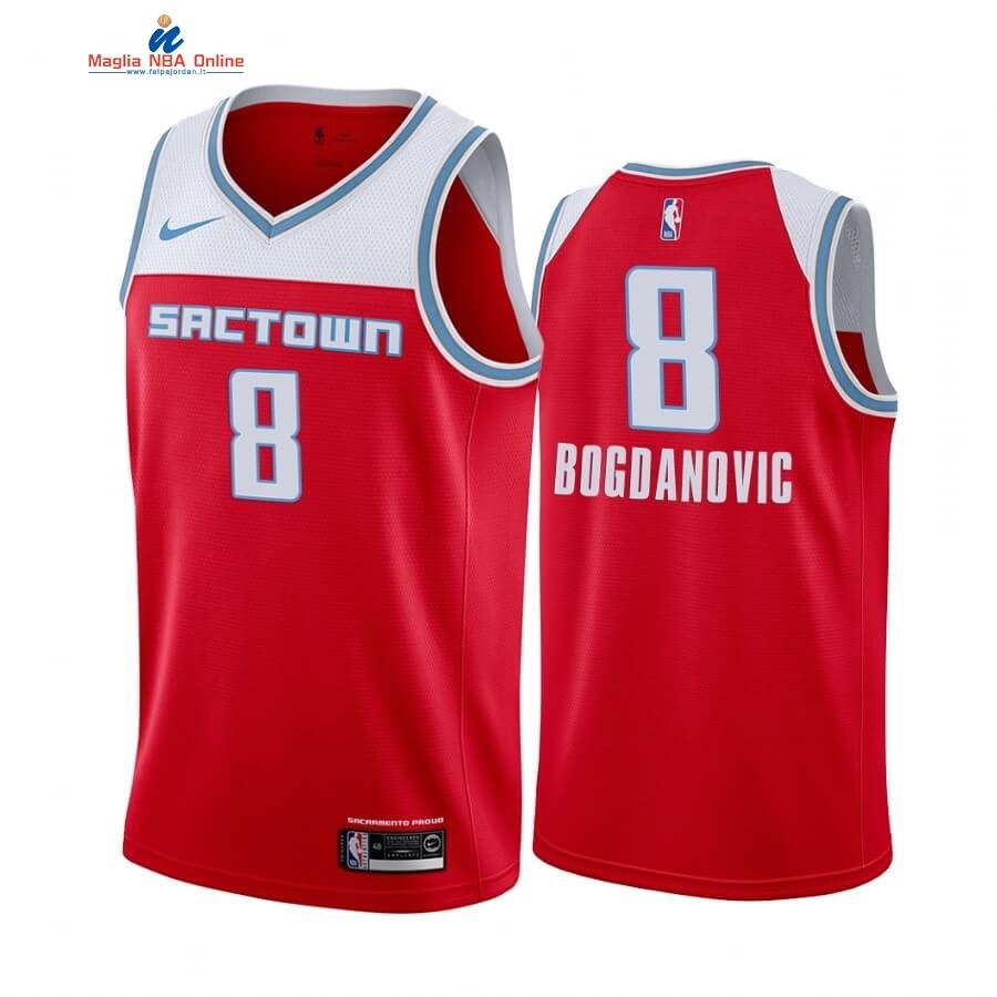 Maglia NBA Nike Sacramento Kings #8 Bogdan Bogdanovic Nike Rosso Città 2019-20 Acquista