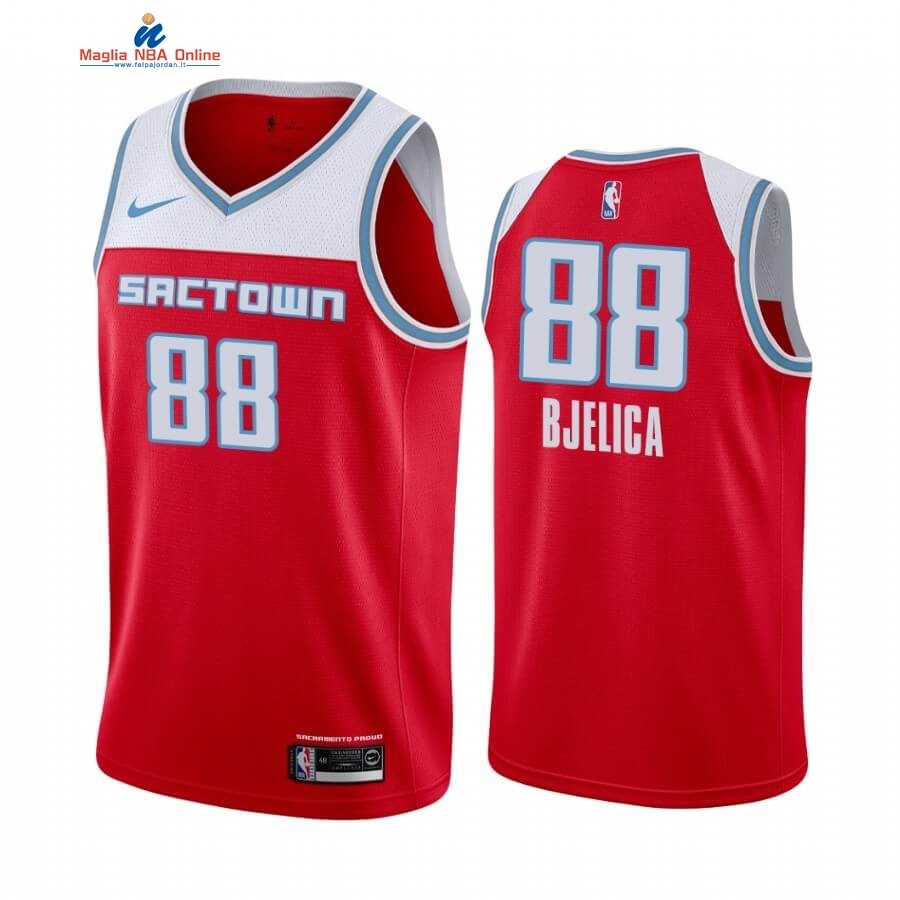 Maglia NBA Nike Sacramento Kings #88 Nemanja Bjelica Nike Rosso Città 2019-20 Acquista