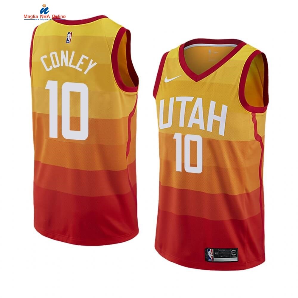 Maglia NBA Nike Utah Jazz #10 Mike Conley Nike Giallo Ciuda 2019-20 Acquista