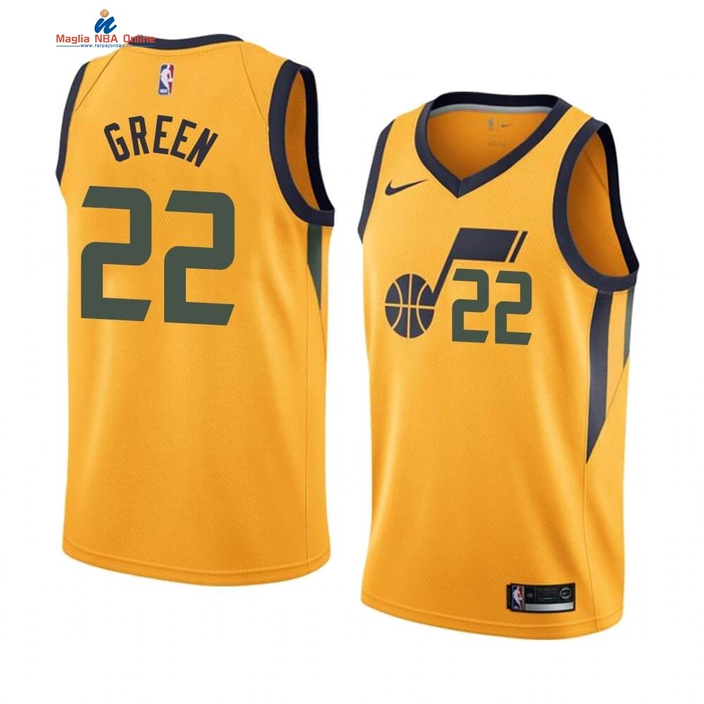Maglia NBA Nike Utah Jazz #22 Jeff Green Giallo Statement 2019-20 Acquista