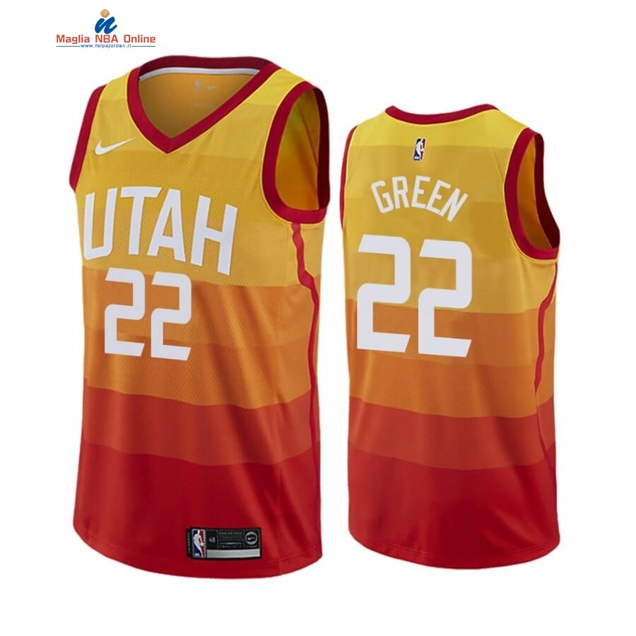 Maglia NBA Nike Utah Jazz #22 Jeff Green Nike Giallo Ciuda 2019-20 Acquista