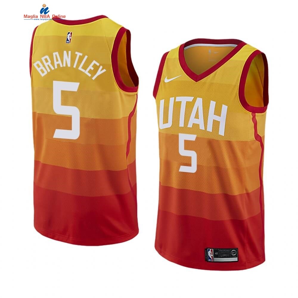 Maglia NBA Nike Utah Jazz #5 Jarrell Brantley Nike Giallo Ciuda 2019-20 Acquista