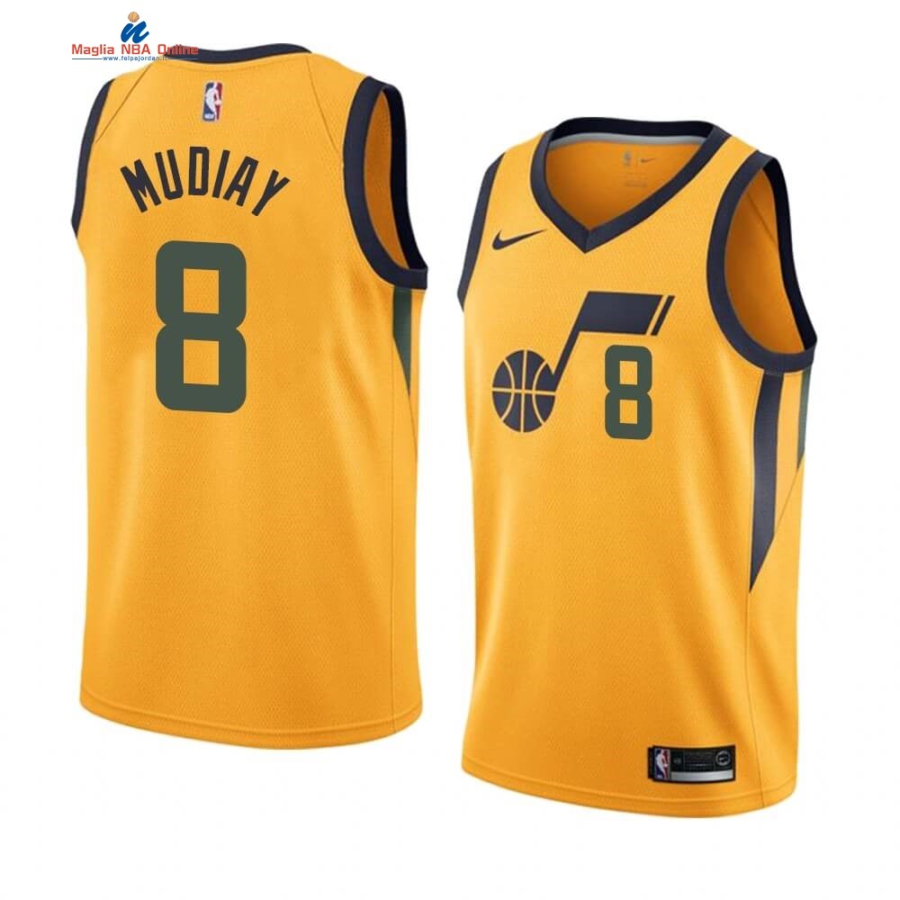 Maglia NBA Nike Utah Jazz #8 Emmanuel Mudiay Giallo Statement 2019-20 Acquista