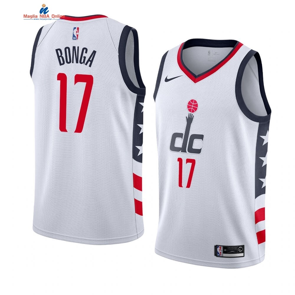 Maglia NBA Nike Washington Wizards #17 Isaac Bonga Nike Bianco Città 2019-20 Acquista