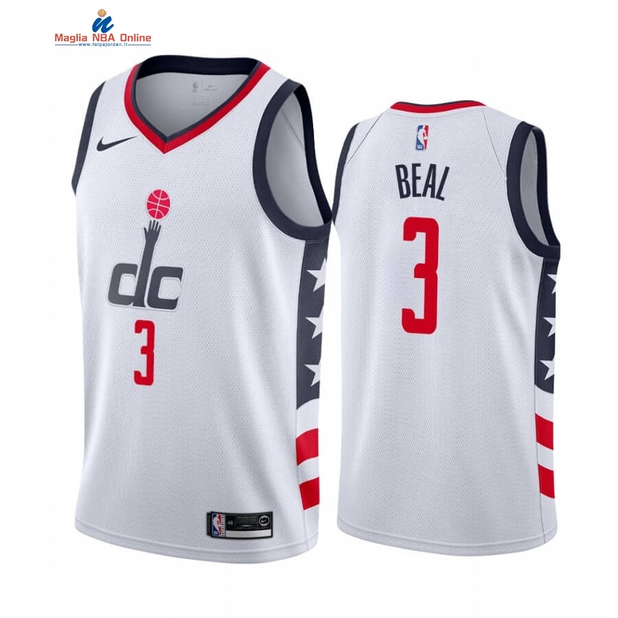 Maglia NBA Nike Washington Wizards #3 Bradley Beal Nike Bianco Città 2019-20 Acquista
