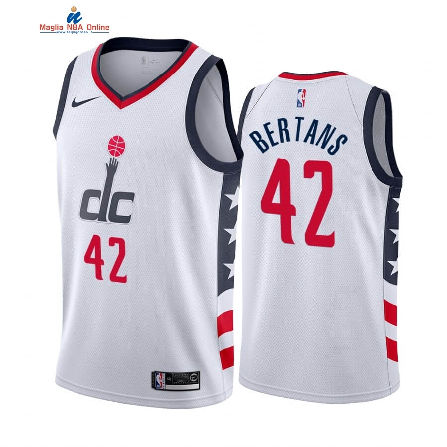 Maglia NBA Nike Washington Wizards #42 Davis Bertans Nike Bianco Città 2019-20 Acquista