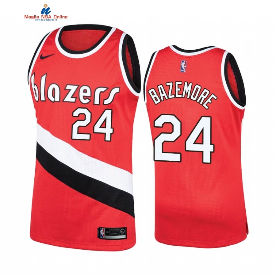 Maglia NBA Portland Trail Blazers #24 Kent Bazemore Rosso Hardwood Classics Acquista