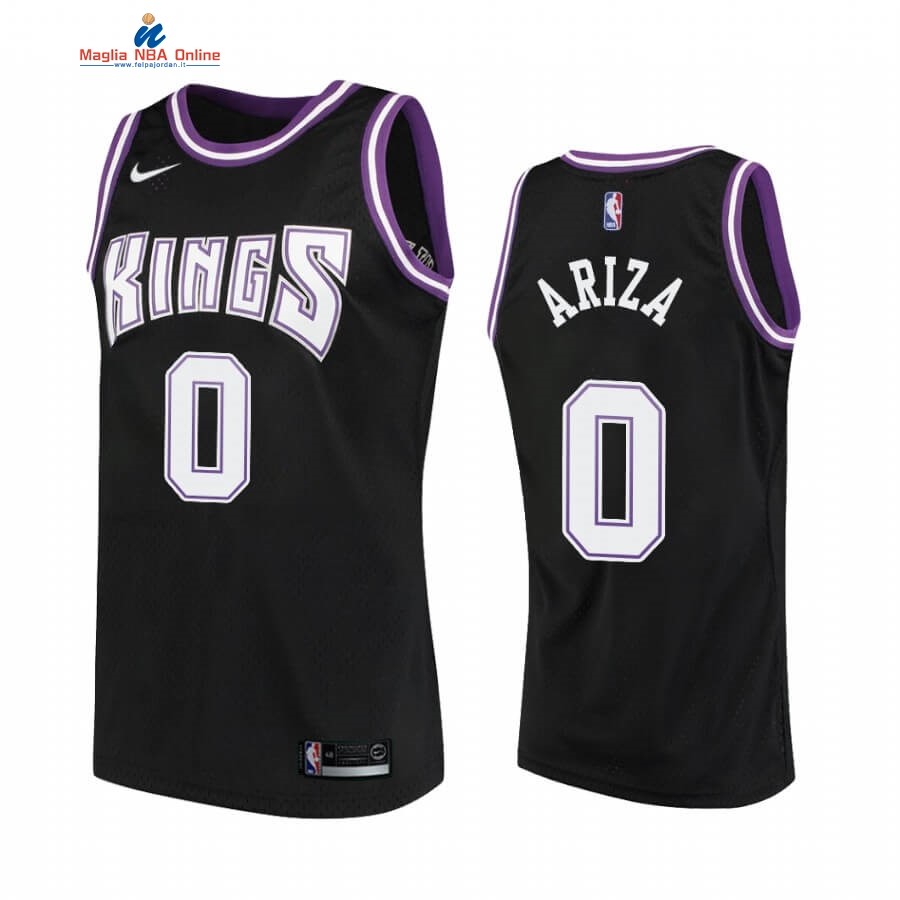 Maglia NBA Sacramento Kings #0 Trevor Ariza Nero Hardwood Classics 2019-20 Acquista