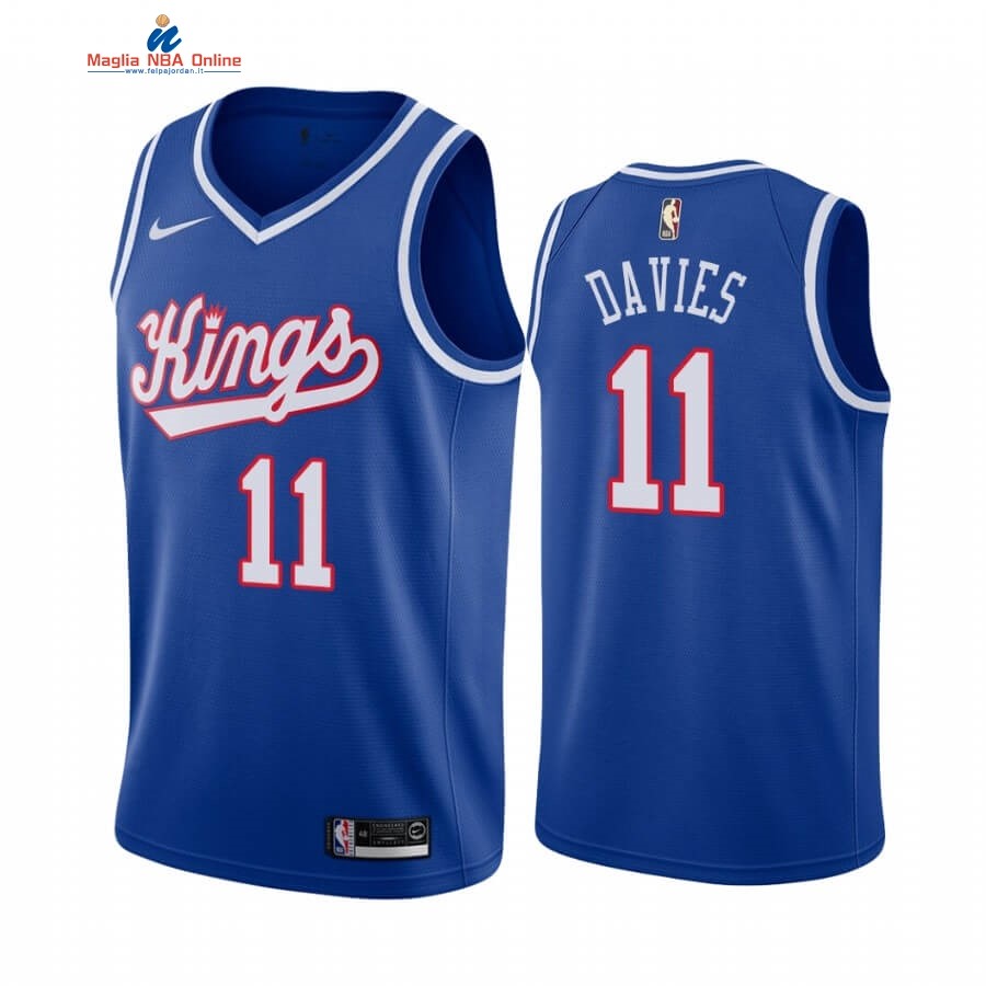 Maglia NBA Sacramento Kings #11 Bob Davies Blu Throwback Acquista