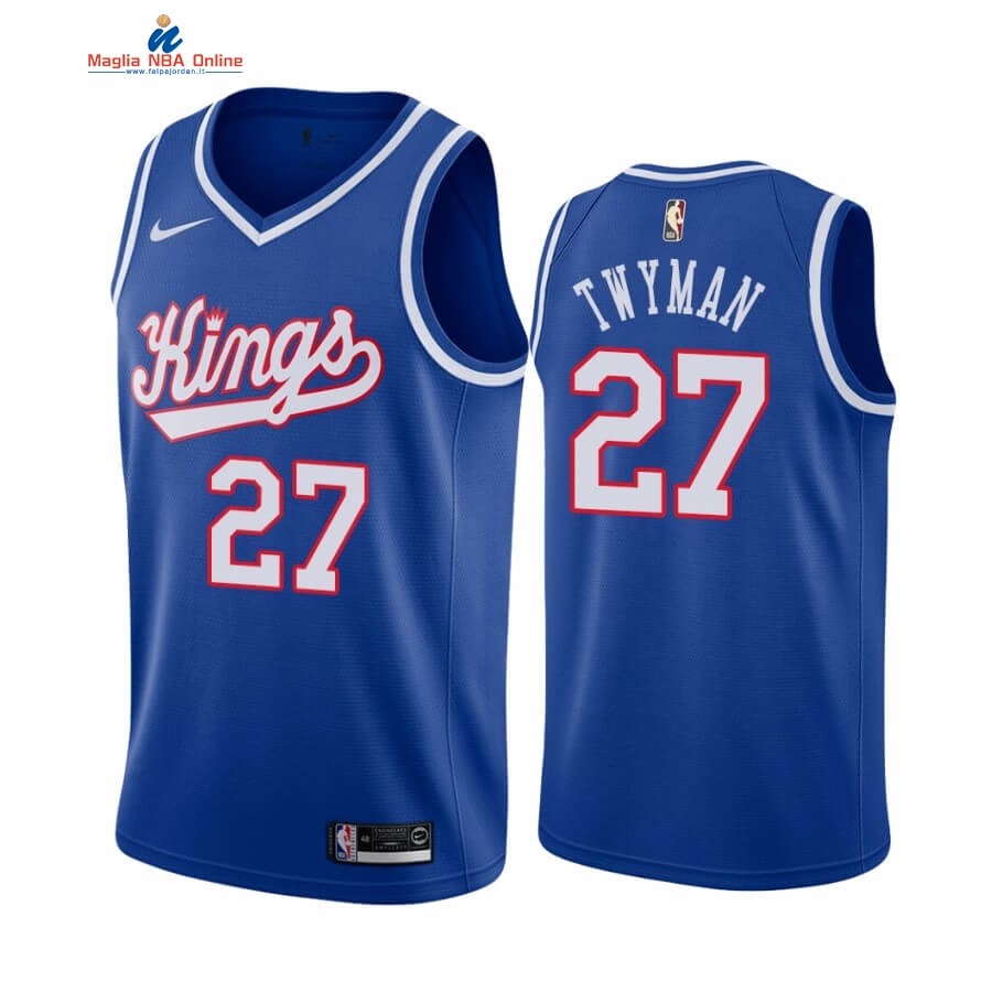 Maglia NBA Sacramento Kings #27 Jack Twyman Blu Throwback Acquista