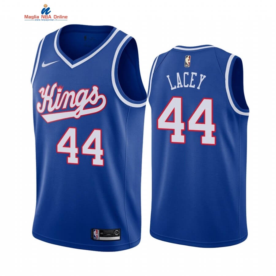 Maglia NBA Sacramento Kings #44 Sam Lacey Blu Throwback Acquista