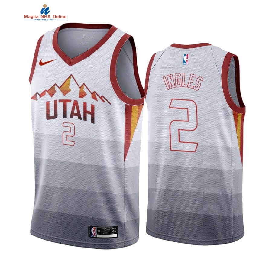 Maglia NBA Utah Jazz #2 Joe Ingles Bianco Throwback Acquista