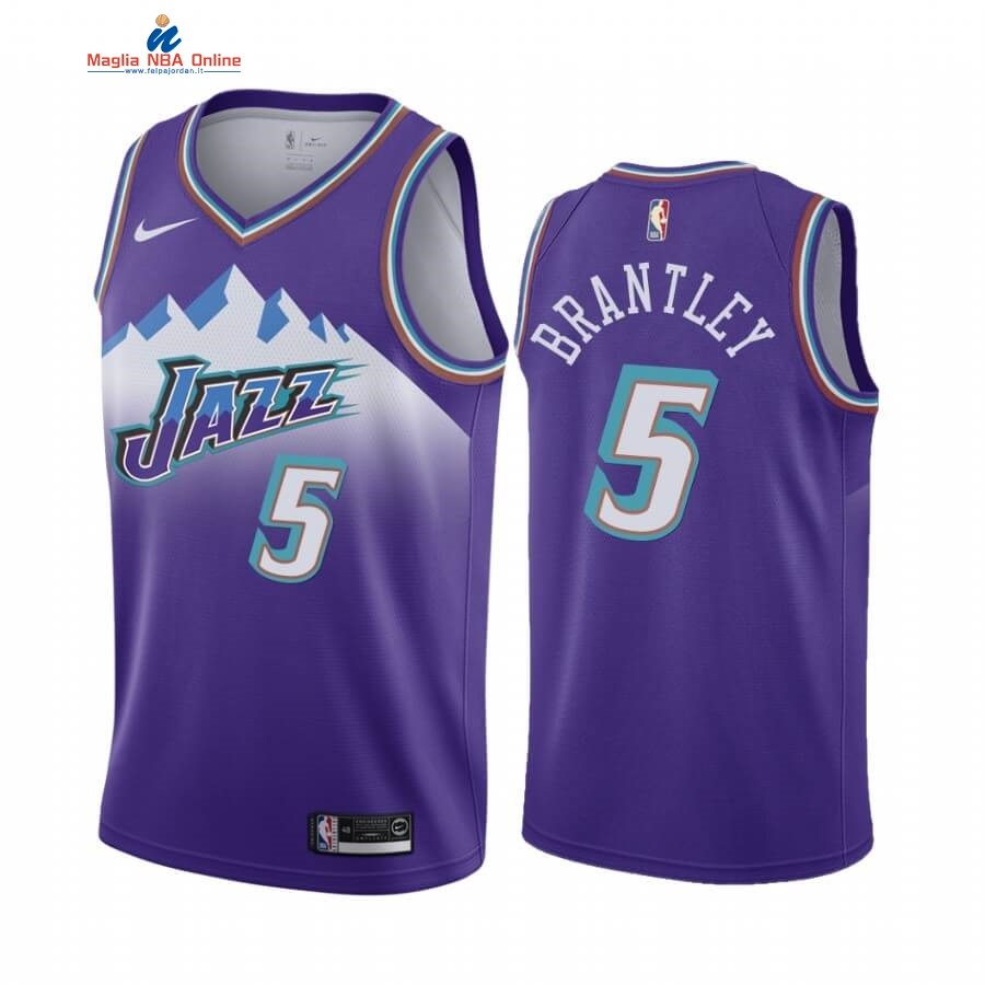 Maglia NBA Utah Jazz #5 Jarrell Brantley Porporal Hardwood Classics 2019-20 Acquista