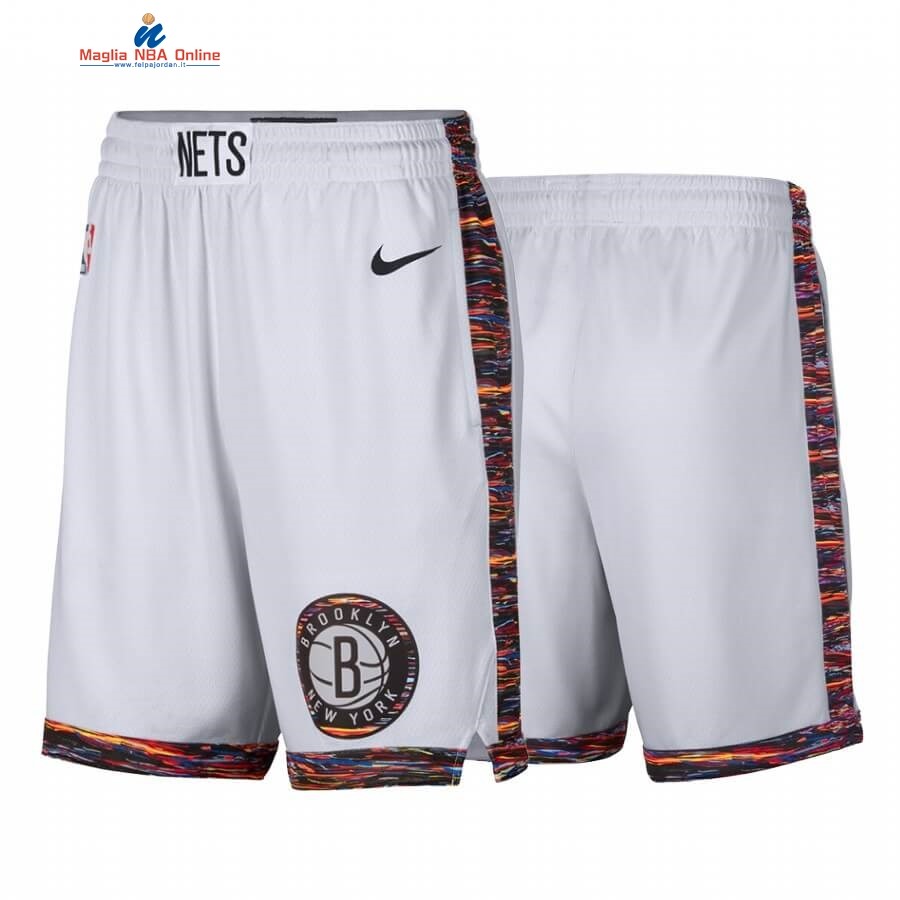 Pantaloni Basket Brooklyn Nets Nike Bianco Città 2019-20 Acquista