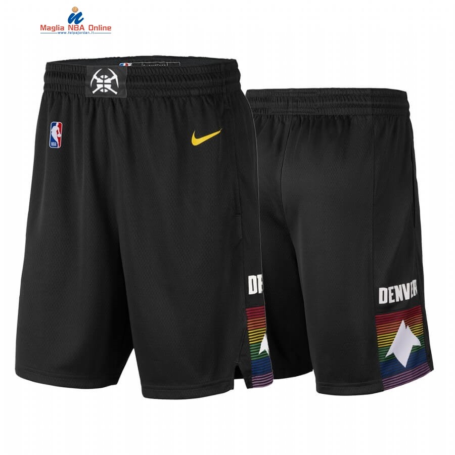 Pantaloni Basket Denver Nuggets Nike Nero Città 2019-20 Acquista